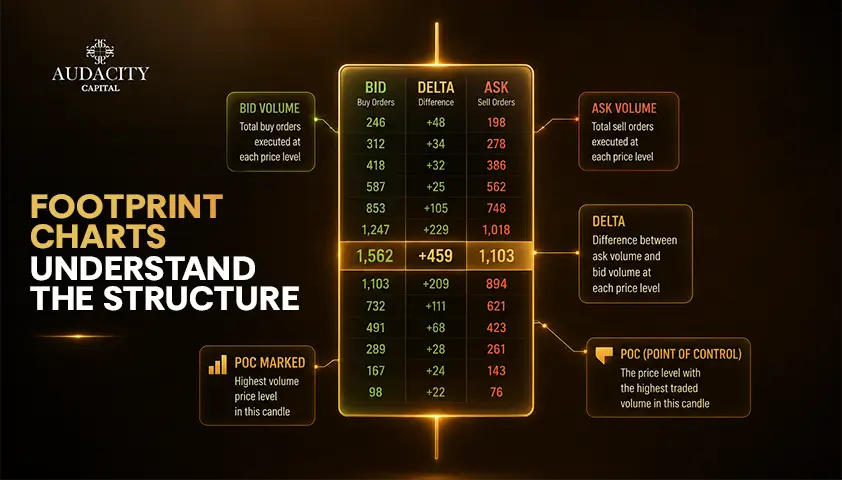 Anatomy of a Footprint Chart: Bid, Ask, Delta and POC
