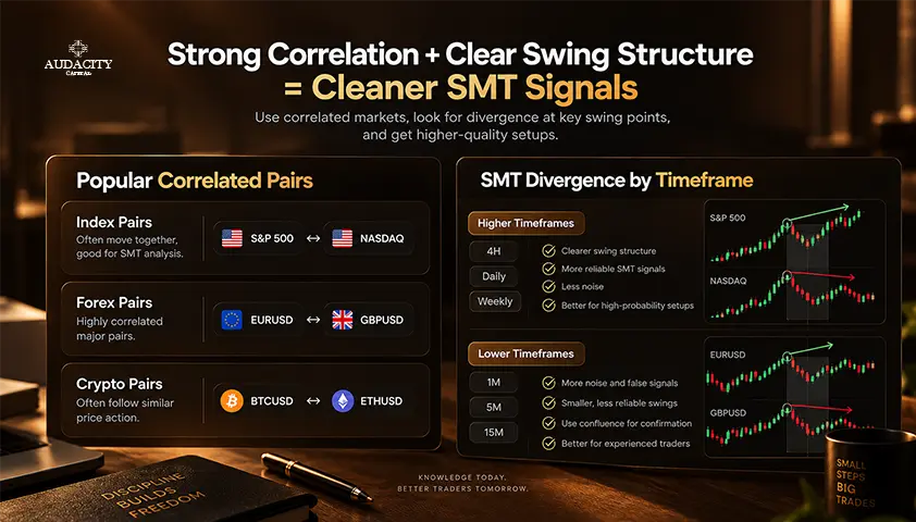 Best Markets, Pairs and Timeframes for SMT Divergence