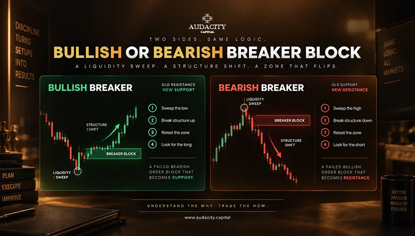 Bullish vs Bearish Breaker Blocks