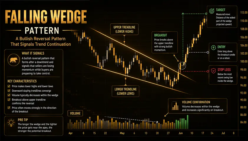 Falling Wedge Pattern