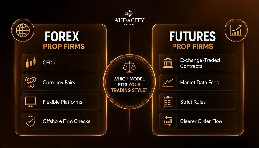 Forex Prop Firms vs Futures Prop Firms in Australia