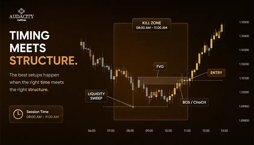 How Kill Zones Work With Liquidity, FVGs and Market Structure