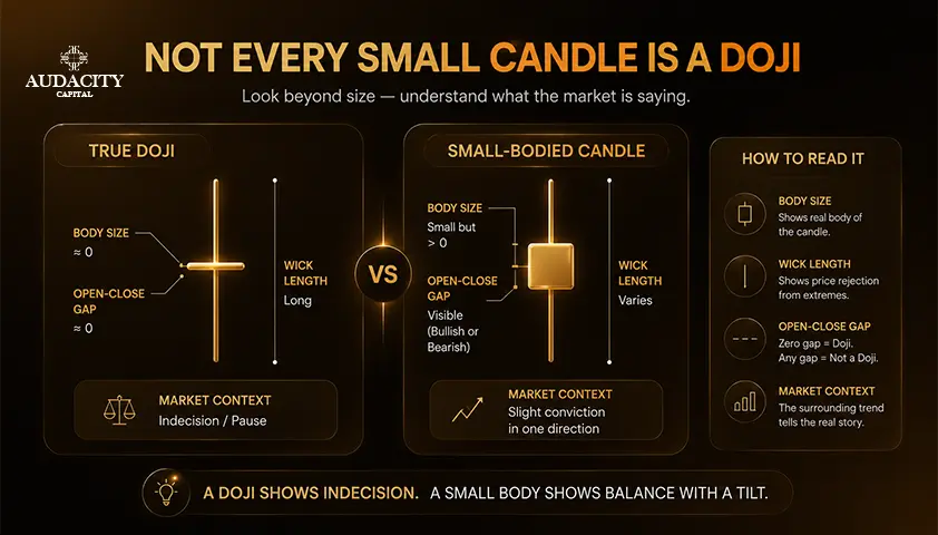 How To Identify a Doji vs a Small-Bodied Candle