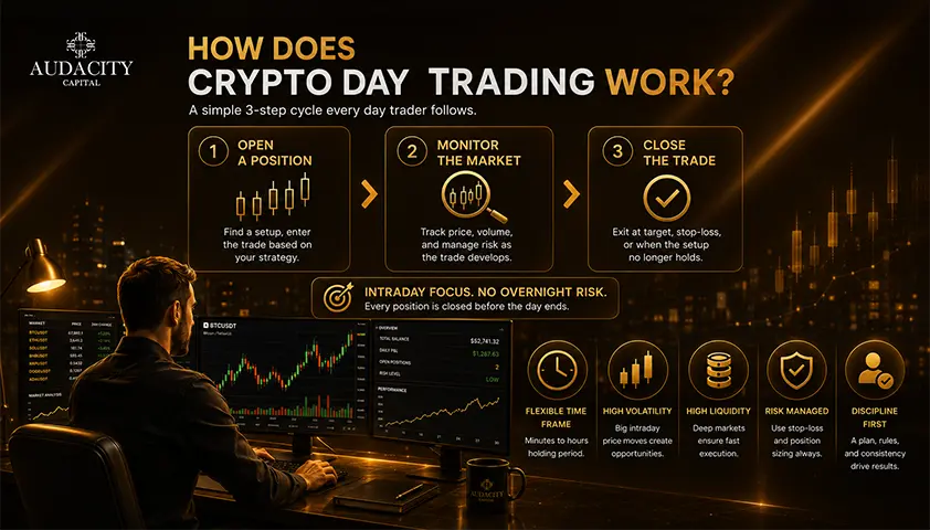 How does crypto day trading work