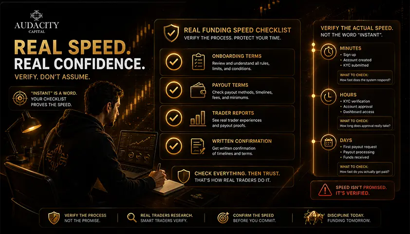 How to check how fast a firm actually funds you
