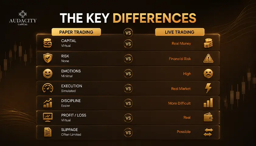 Paper Trading vs Live Trading: Key Differences