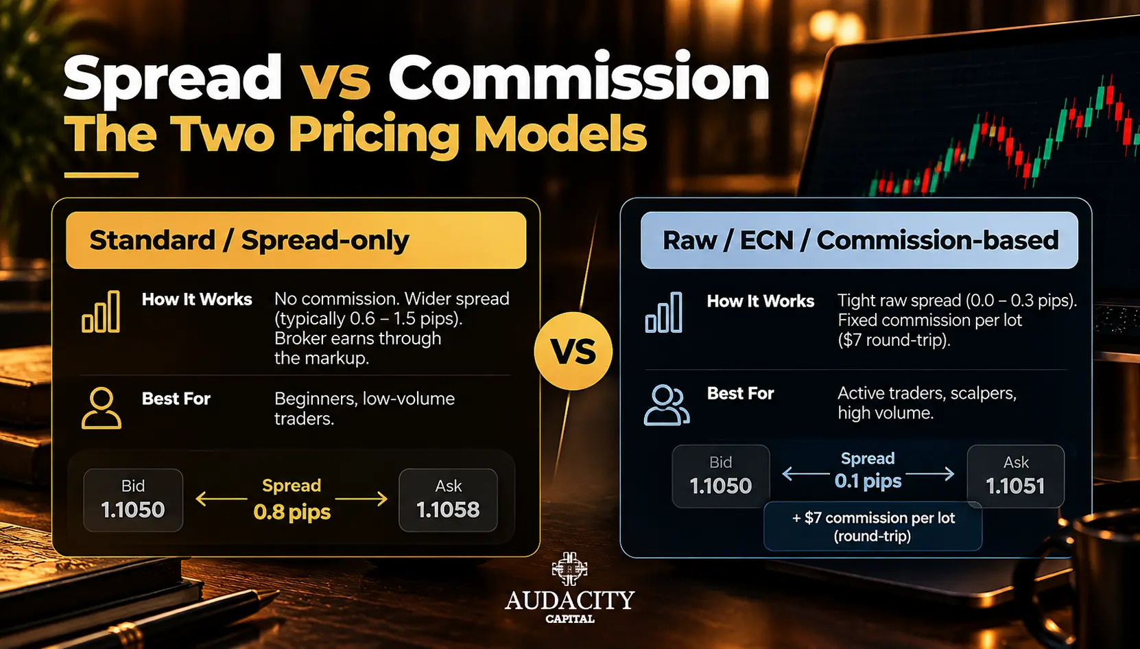 Spread vs Commission — The Two Pricing Models