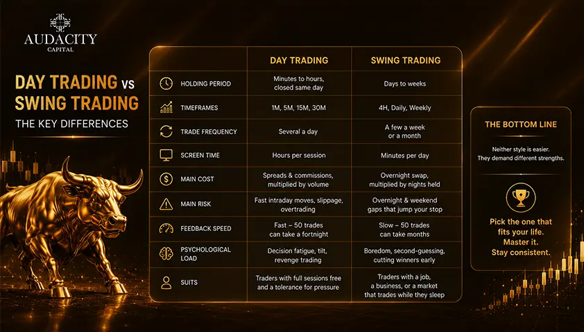 Swing trading vs day trading: the comparison