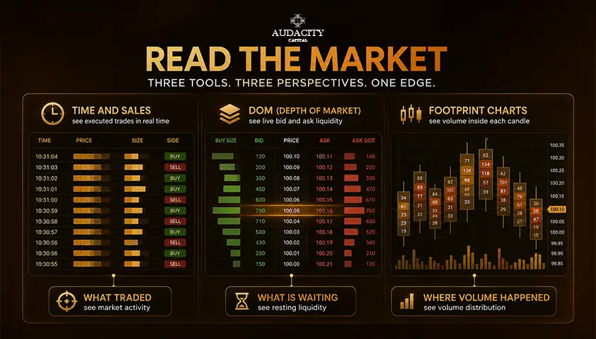 Tape Reading vs DOM vs Footprint Charts