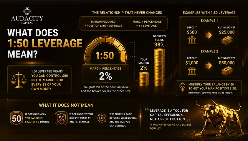 What does 1:50 leverage actually mean