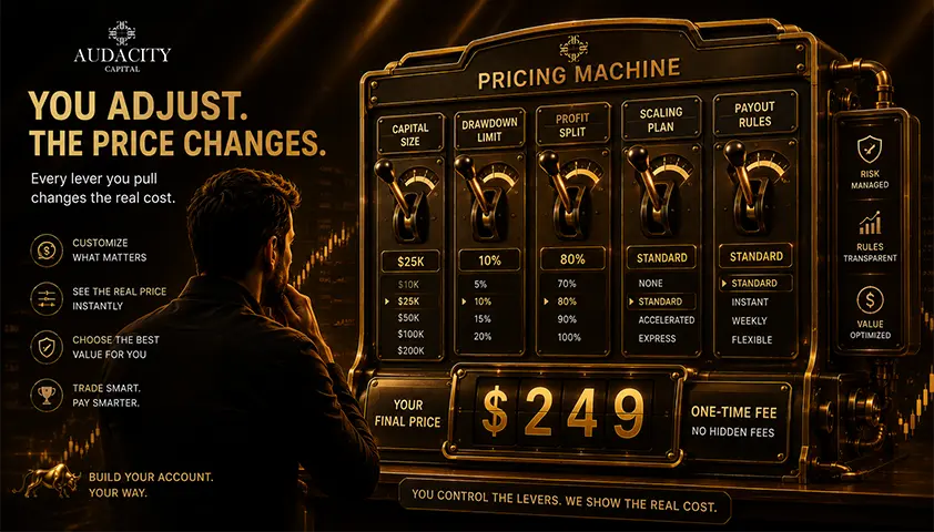 What drives the price of an instant funded account