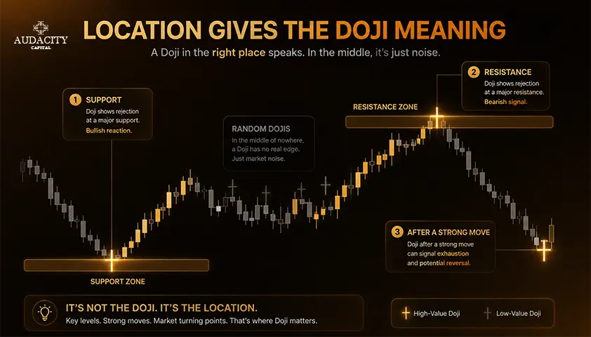 Where a Doji Matters Most on the Chart