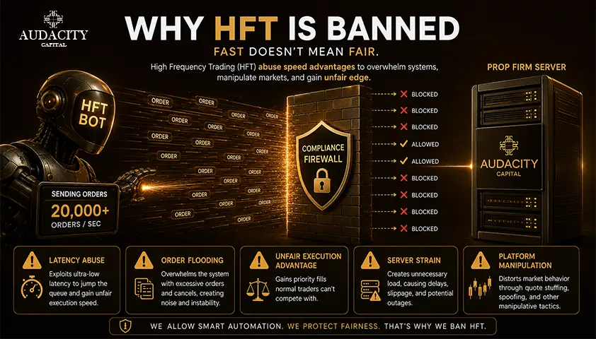 Why Most Prop Firms Prohibit High-Frequency Trading