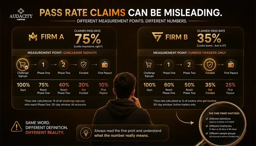Why Prop Firm Pass-Rate Claims Conflict