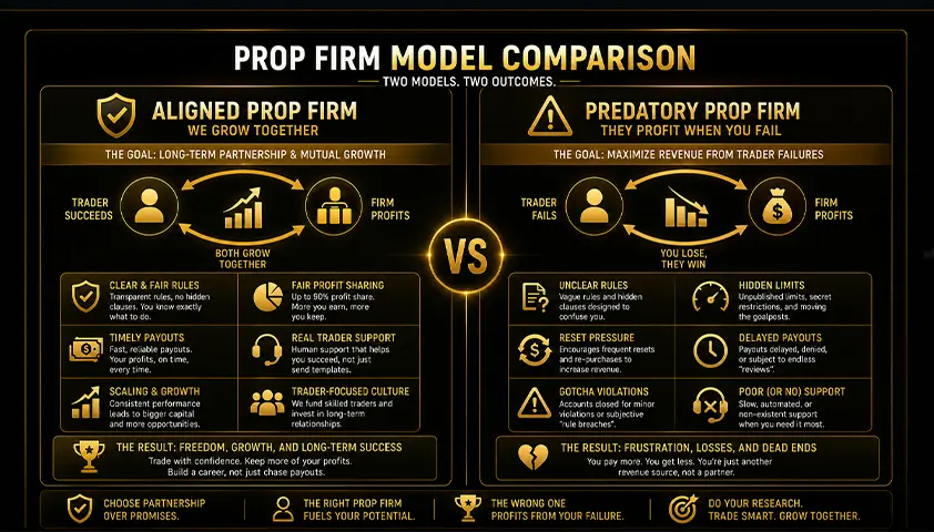 prop firm model comparison